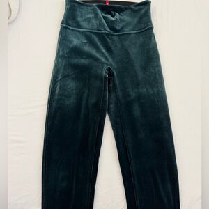 SPANX Green Velvet Leggings Size S